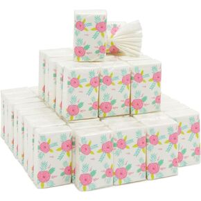 Juvale 60-Pack Wedding Facial Tissue Souvenirs for Guests - Welcome Bag Party Favors and Bulk Pocket- Size Travel Packs