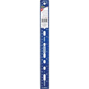 Helix Stainless Steel Ringbinder Ruler 12 inch / 30cm, Assorted Colors (13111)