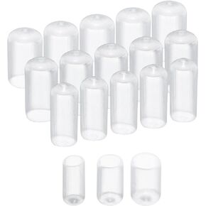 uxcell 30pcs Round Rubber End Caps 9/32" 3/8" 1/2"(7mm 10mm 12mm) Yellow Vinyl Cover Screw Thread Protectors Assortment Kit