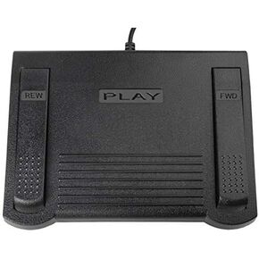 ECS WMP-R Windows Media Player USB Transcription Foot Pedal with Rewind, Play, Forward Buttons