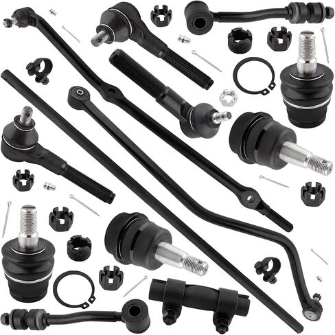 Front Pitman Arm Track Bar Adjustment Sleeves Upper Lower Ball Joints Tie Rods Sway Bars 1991-1992 for Jeep Comanche, 1991-1995 1996 1997 1998 1999 2000 2001 for Jeep Cherokee 13pc Set in Saudi Arabia
