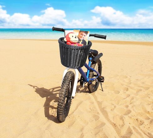 ‎Junior Front Handlebar Bike Basket, 2 Leather Straps in Kuwait