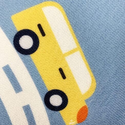 Hopscotch Car Rug 10Ft Extra Large Blue Kids Play Mat Rainbow Classroom Rug for Kids Girls Bedroom Carpet Educational Learning Area Rug Children Rug Preschool Car Road Rug, 6.6x9.8Ft in Saudi Arabia