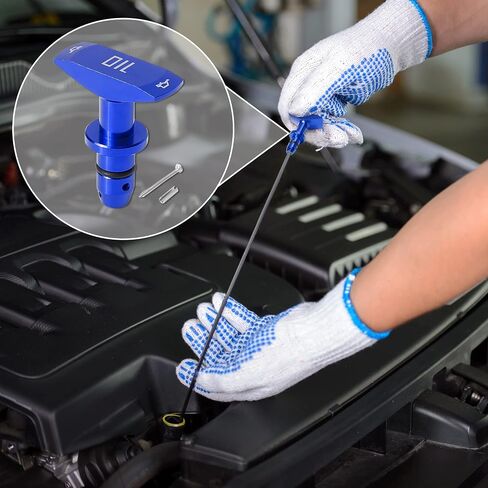 X AUTOHAUX سيارة النفط مقياس سحب مقبض سبائك الألومنيوم 5 مللي متر لفورد موستانج GT V8 GT500 1999-2011 الأزرق in Kuwait