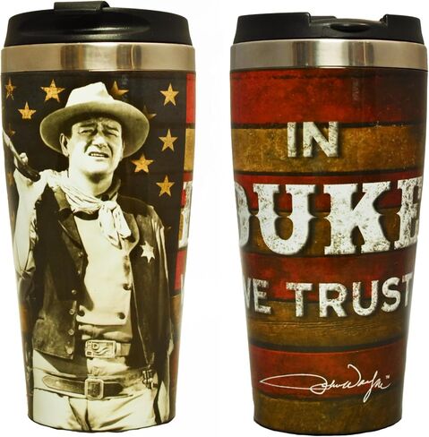 John Wayne Steel Thermo Travel Mug In Duke we Trust in Saudi Arabia