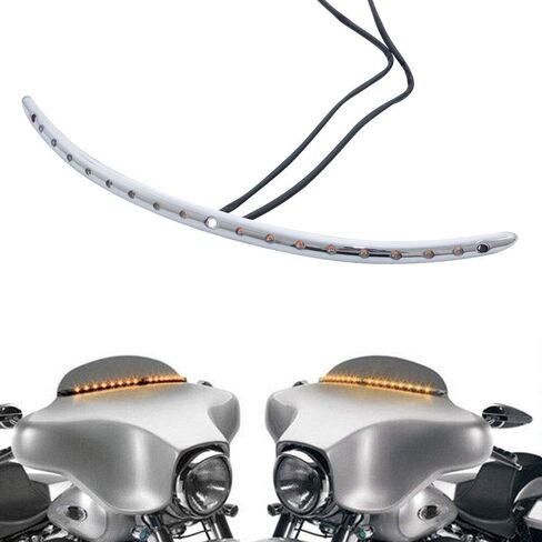 حواف الزجاج الأمامي باللون الأسود باستخدام الحاسب الآلي لدراجة Harley Electra Street Glide FLHX FLHT 2014-2023 17 Batwing in Kuwait