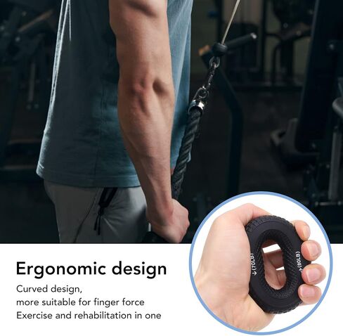 Hand Exerciser, Grip Strength Trainer Ring, Silicone Hand Grip Strengthener Finger Exerciser for Rock Climbing Rehabilitation Training in Saudi Arabia