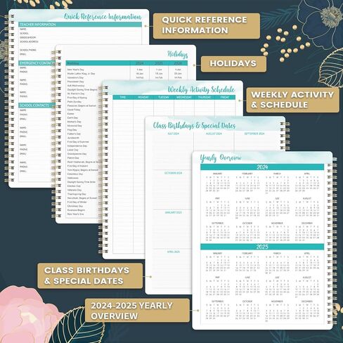 Teacher Planner 2024-2025 - Teacher Planner 2024-2025 Academic Year, Jul 2024 - Jun 2025, 8" x 10", Weekly & Monthly Lesson Planner, Academic Lesson Planner with Holidays, Printed Tabs & Quotes in Saudi Arabia