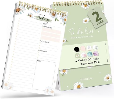 2 Pack To Do List Notepad, To Do List Notebook for Work 80 Sheets, Undated Daily Planner Organizer for Tasks & Goal Planning, To Do List Notepad Perfect for Office, Home and School, Task Checklist in Saudi Arabia
