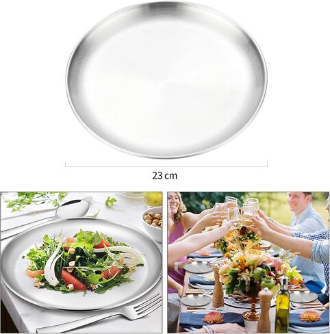 Camping Cutlery Set for 1 People- ISFORU Stainless Steel Tableware Mess Kit Includes Large Plate Cup Bowl Cutlery with Mesh Bag, Dinnerware Utensils Set for Outdoor Camping Hiking and Picnic in Saudi Arabia