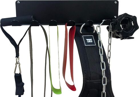 منظم الصالة الرياضية لأحزمة اللياقة البدنية، وبكرات الرغوة، ورف حبل القفز - 7 شقوق (تتضمن أدوات التركيب) in Kuwait