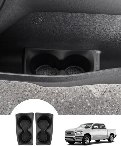 Autorder Door Side Cup Holder Insert for 2019-2022 2023 2024 Dodge Ram 1500 2500 3500 Accessories Door Water Cup Holders Door Organizer Handle Pocket Tray (Front Door) in Saudi Arabia