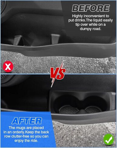 Autorder Door Side Cup Holder Insert for 2019-2022 2023 2024 Dodge Ram 1500 2500 3500 Accessories Door Water Cup Holders Door Organizer Handle Pocket Tray (Front Door) in Saudi Arabia