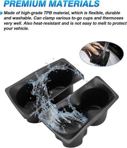 Autorder Door Side Cup Holder Insert for 2019-2022 2023 2024 Dodge Ram 1500 2500 3500 Accessories Door Water Cup Holders Door Organizer Handle Pocket Tray (Front Door) in Saudi Arabia