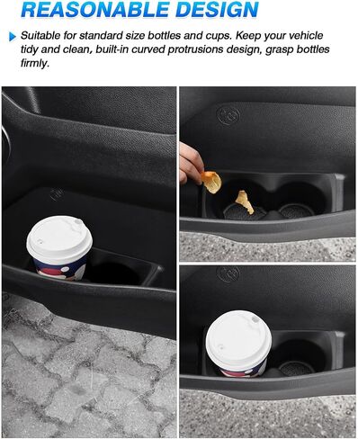Autorder Door Side Cup Holder Insert for 2019-2022 2023 2024 Dodge Ram 1500 2500 3500 Accessories Door Water Cup Holders Door Organizer Handle Pocket Tray (Front Door) in Saudi Arabia