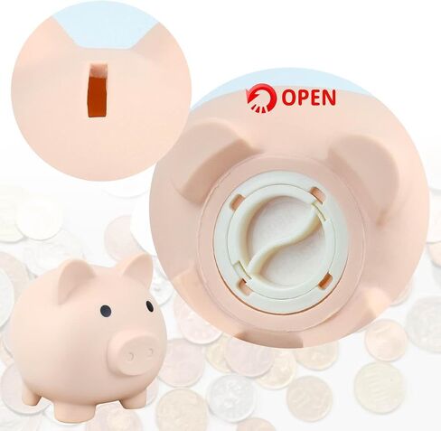 Hengdu Cute Piggy Bank, Made of Drop-Resistant Environmentally Friendly Plastic, a Great Gift for Children (Blue) in Saudi Arabia