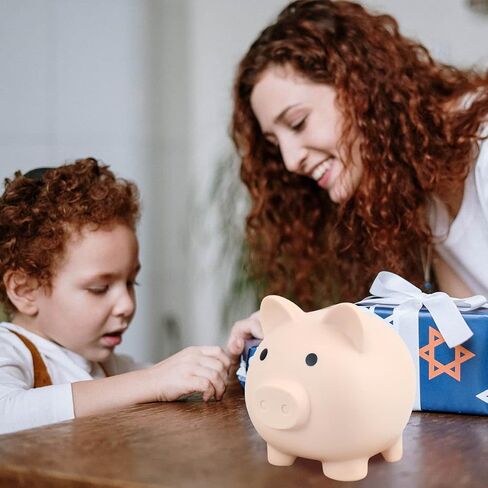Hengdu Cute Piggy Bank, Made of Drop-Resistant Environmentally Friendly Plastic, a Great Gift for Children (Blue) in Saudi Arabia