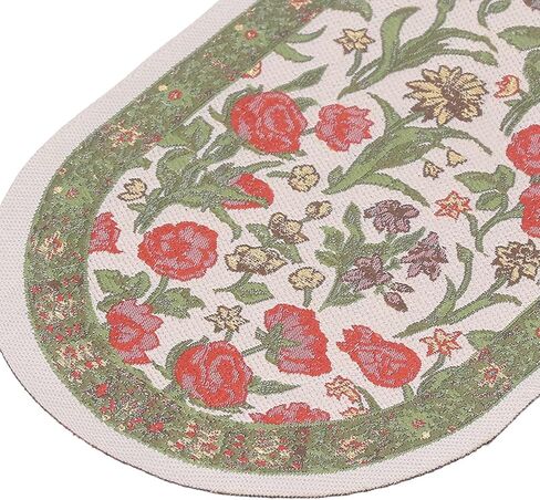 Miniature Carpet, 1/12 Beautiful Decorative Oval Carpet for Dollhouse (B01 Green Leaf Flower), Miniature Dollhouse Accessories of Woven Dollhouse Rug Dollhouse Furniture Dollhouse Rug in Saudi Arabia