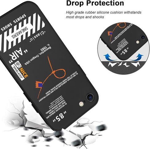 حافظة هاتف رياضية رائعة مصممة لجراب iPhone XR، سيليكون أبيض مقاوم للصدمات متوافق مع جراب iPhone XR مقاس 6.1 بوصة للأولاد (أبيض، لجراب iPhone XR) in Kuwait