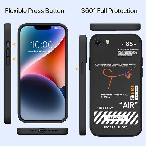 حافظة هاتف رياضية رائعة مصممة لجراب iPhone XR، سيليكون أبيض مقاوم للصدمات متوافق مع جراب iPhone XR مقاس 6.1 بوصة للأولاد (أبيض، لجراب iPhone XR) in Kuwait