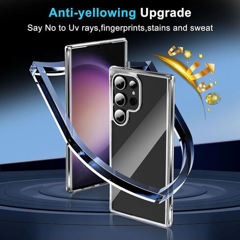 جراب Janmitta لهاتف Samsung Galaxy S24+ Plus مع واقي شاشة [عبوة من قطعتين]، غطاء واقٍ كامل الجسم مقاوم للصدمات شديد التحمل مدمج في حامل حلقي معدني قابل للدوران، 2024 أسود غير لامع in Kuwait