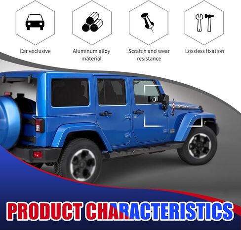 1 PC Car American Flag Bullet Antenna, 5.51" x 0.78" Anti-Theft Security Antenna, Stable Signal Receiving Antenna with Threaded Mounting Accessories, for Most Car Models (Black) in Saudi Arabia