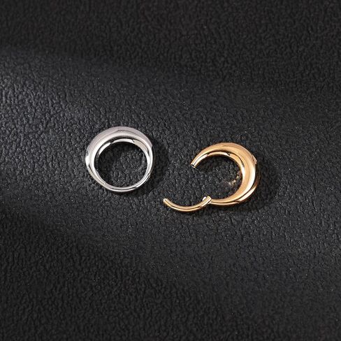 16G 8 مم / 10 مم حلقات الأنف الأطواق حلقات الحاجز الفولاذية الجراحية الأطواق المفصلية قطعة غضروف الأنف الفرس هوب أقراط ثقب خواتم للنساء الرجال الذهب والفضة in Kuwait