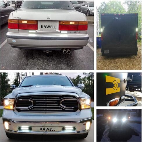 Kawell العالمي 2 حزمة 10W LED شريط ضوء صغير الوفير DRL الضباب ضوء دراجة نارية ضوء DRL الذيل النسخ الاحتياطي ضوء سيارة موتور التخليص أضواء ماركر ل ATV SUV الألغام قارب in Kuwait