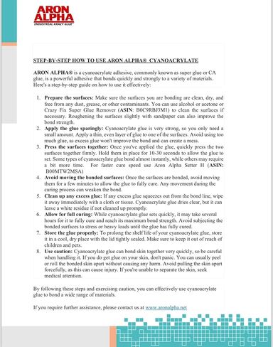 Aron Alpha Type 202 (لزوجة 100 cps) مجموعة عادية لاصقة فورية 20 جم (0.7 أونصة) زجاجة in Kuwait
