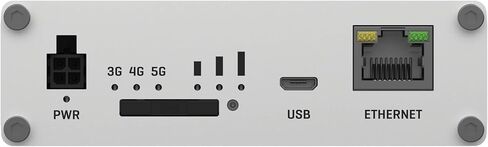 Teltonika TRB500000100 نموذج TRB500 بوابة 5G صناعية، سرعات تصل إلى 1 جيجابت في الثانية، منفذ إيثرنت 1x، APN تلقائي، 2X مدخلات/مخرجات قابلة للتكوين، غلاف من الألومنيوم، وحدة PSU في المملكة المتحدة؛ ليس للاستخدام في الولايات المتحدة الأمريكية in Kuwait