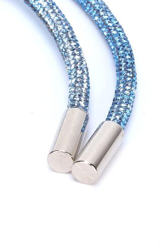Rhinestones Ribbon, Rhinestone Rope Shiny Crystal Decoration Accessory for Clothing DIY Sewing Shoelaces 6mm(Light Blue) Rhinestones in Saudi Arabia