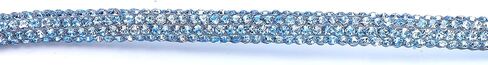 Rhinestones Ribbon, Rhinestone Rope Shiny Crystal Decoration Accessory for Clothing DIY Sewing Shoelaces 6mm(Light Blue) Rhinestones in Saudi Arabia