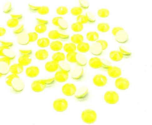 144 pcs Electric Neon Colors Swarovski New 2088 Xirius 12ss Flat Backs Rhinestones Nail Arts 3mm ss12 (Electric Green) in Saudi Arabia
