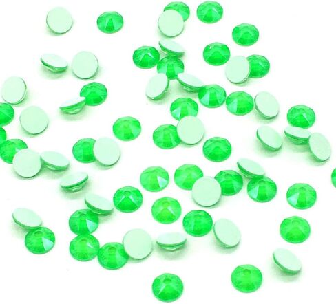 144 pcs Electric Neon Colors Swarovski New 2088 Xirius 12ss Flat Backs Rhinestones Nail Arts 3mm ss12 (Electric Green) in Saudi Arabia