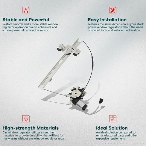 FINDAUTO Power Window Regulator Rear Left Driver Side fit for 2003-2009 for Hummer H2 751-707 Window Regulator and Motor Assembly with Motor in Saudi Arabia