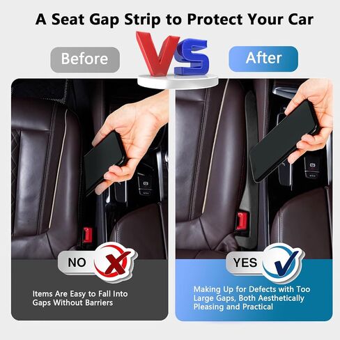2 Pack Car Seat Gap Organizer, Multifunctional Car Seat Storage Box with Cup Holders, Car Console Side & Front Seat Organizer in Saudi Arabia