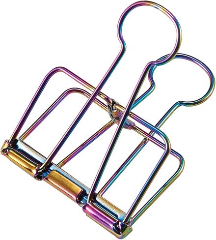 LiQunSweet 10 Pcs 0.75 Inch Colorful Metal Skeleton Frame Hollow Wire Binder Clips Notes Letter Paper Clip Office Supplies in Saudi Arabia