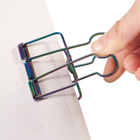 LiQunSweet 10 Pcs 0.75 Inch Colorful Metal Skeleton Frame Hollow Wire Binder Clips Notes Letter Paper Clip Office Supplies in Saudi Arabia