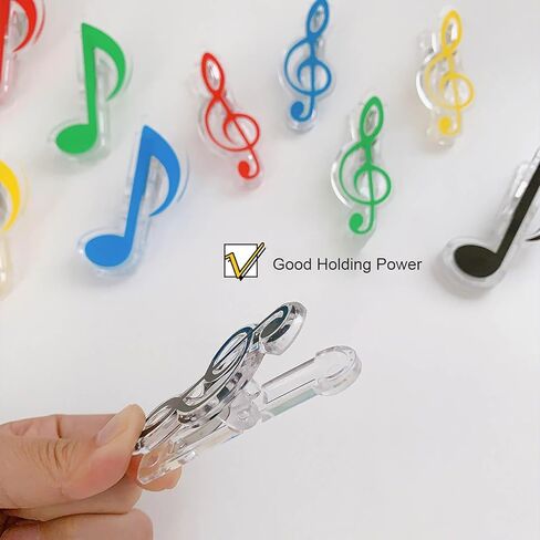 Doraking 2PCS الموسيقى ملاحظة الاكريليك ورقة صور حامل كليب، رقاقة حقيبة الموثق ختم كليب لحزم المواد الغذائية، إمدادات المكتب in Kuwait