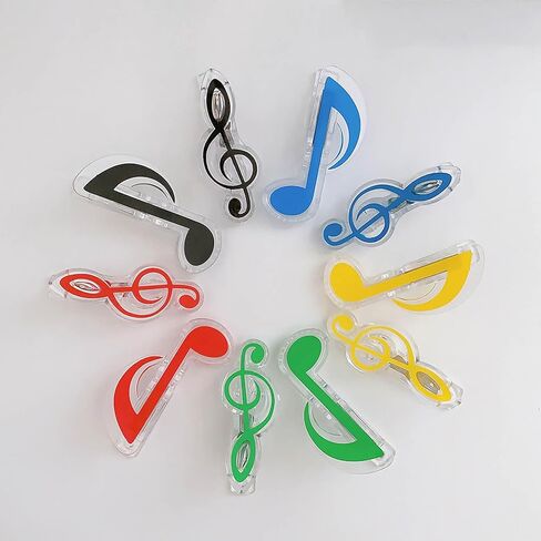 Doraking 2PCS الموسيقى ملاحظة الاكريليك ورقة صور حامل كليب، رقاقة حقيبة الموثق ختم كليب لحزم المواد الغذائية، إمدادات المكتب in Kuwait