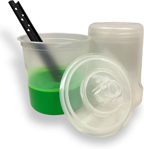 مجموعة 25 قطعة من أغطية وبطانات مسدس رش الطلاء للاستعمال مرة واحدة من LiME Line، سعة 600 مل/ 20 أونصة in Kuwait