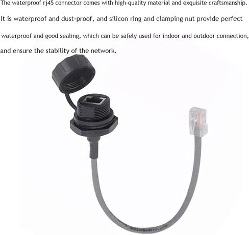 PENGLIN 2PCS RJ45 Waterproof Ethernet Connector,Panel Mounting RJ45 Cat5/5e Ethernet LAN Cable Connector Double Head for Outdoor Network LED Equipment in Saudi Arabia