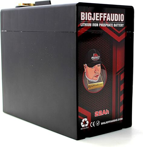 Big Jeff Car Audio Compact 22AH 12V Lithium LFP Battery 6000W BJ-LI-22AH (BJ-LI-22AH (Four Pack)) in Saudi Arabia