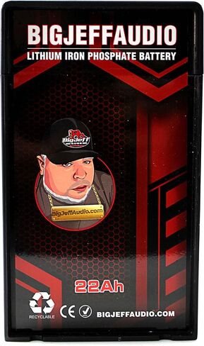 Big Jeff Car Audio Compact 22AH 12V Lithium LFP Battery 6000W BJ-LI-22AH (BJ-LI-22AH (Four Pack)) in Saudi Arabia