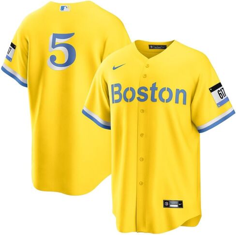 قميص Nike Boston Red Sox للشباب، MLB، Enrique Hernandez، مقاس 8-20، تصميم مستوحى من الماراثون (الولايات المتحدة، رقمي، 10، 12، عادي، أصفر) in Saudi Arabia