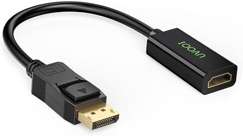 محول DisplayPort إلى HDMI، محول Display Port DP إلى HDMI (ذكر إلى أنثى) 1080P متوافق مع شاشة الكمبيوتر المحمول HDTV والمزيد in Kuwait