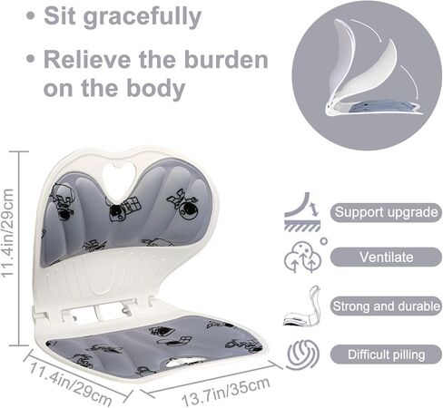 Chair Back and Lumbar Support for Student and Adult Adjustable Relief Pain Office Chair Back Support Ergonomic Back Support for Sofa, Floor Seat in Kuwait