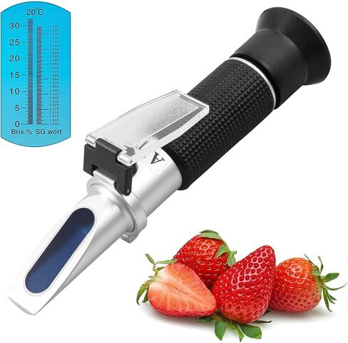 AUTOUTLET 3-in-1 Honey Baume Refractometer,Brix and Baume Honey Refractometer,58-90% Brix Scale Range Honey Moisture Tester with ATC,Ideal for Honey,Milk,Sugar Syrup,Fruit jam and Molasses,Bee Keeping in Saudi Arabia