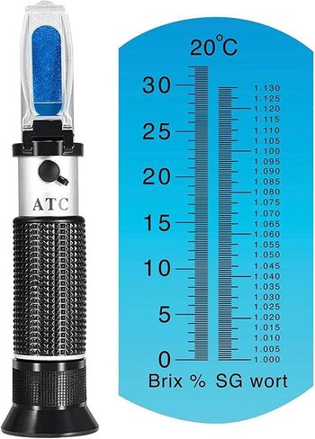 AUTOUTLET 3-in-1 Honey Baume Refractometer,Brix and Baume Honey Refractometer,58-90% Brix Scale Range Honey Moisture Tester with ATC,Ideal for Honey,Milk,Sugar Syrup,Fruit jam and Molasses,Bee Keeping in Saudi Arabia