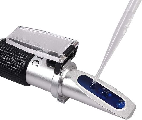 مقياس انكسار عسل بوم 3 في 1 من AUTOUTLET، مقياس انكسار عسل بريكس وبوم، 58-90% مقياس بريكس لقياس رطوبة العسل مع ATC، مثالي للعسل والحليب وشراب السكر ومربى الفاكهة ودبس السكر، وتربية النحل in Kuwait